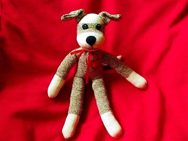 Sock Monkey Dog Great Gift*