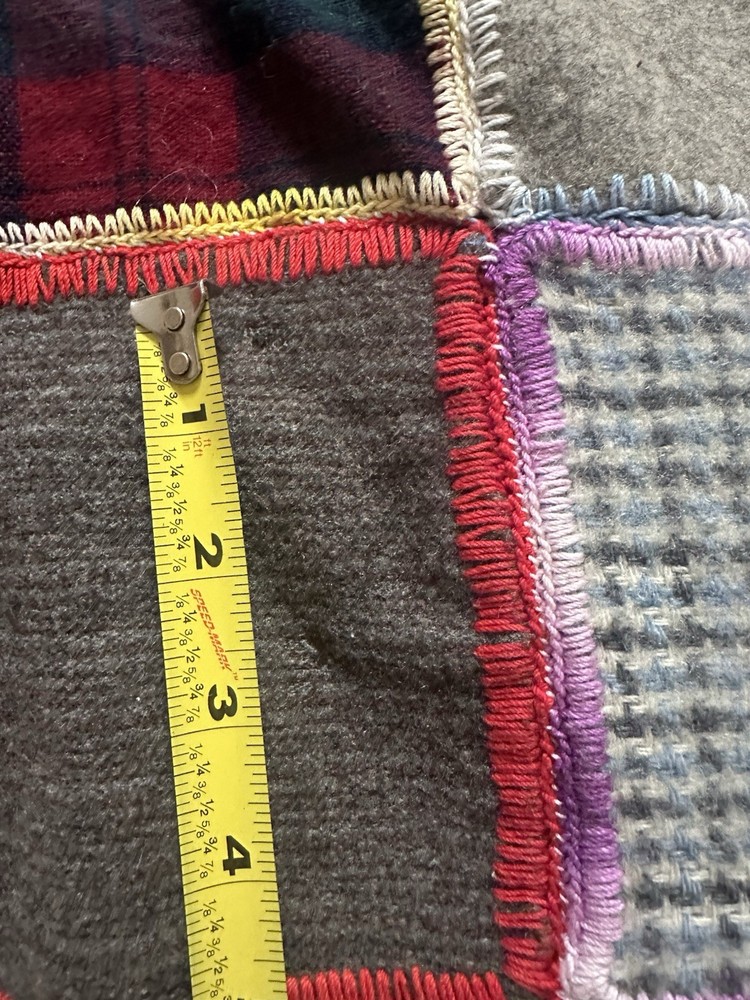 Wool Patchwork Quilt 57 Inches X 47 Inches