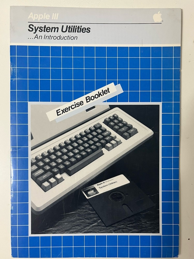 Vintage 1982 Apple III System Utilities Exercise Booklet Apple Computer Inc.