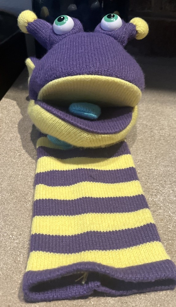 Sockette Puppet 15” Yellow & Purple (Rupert) Alien Plush