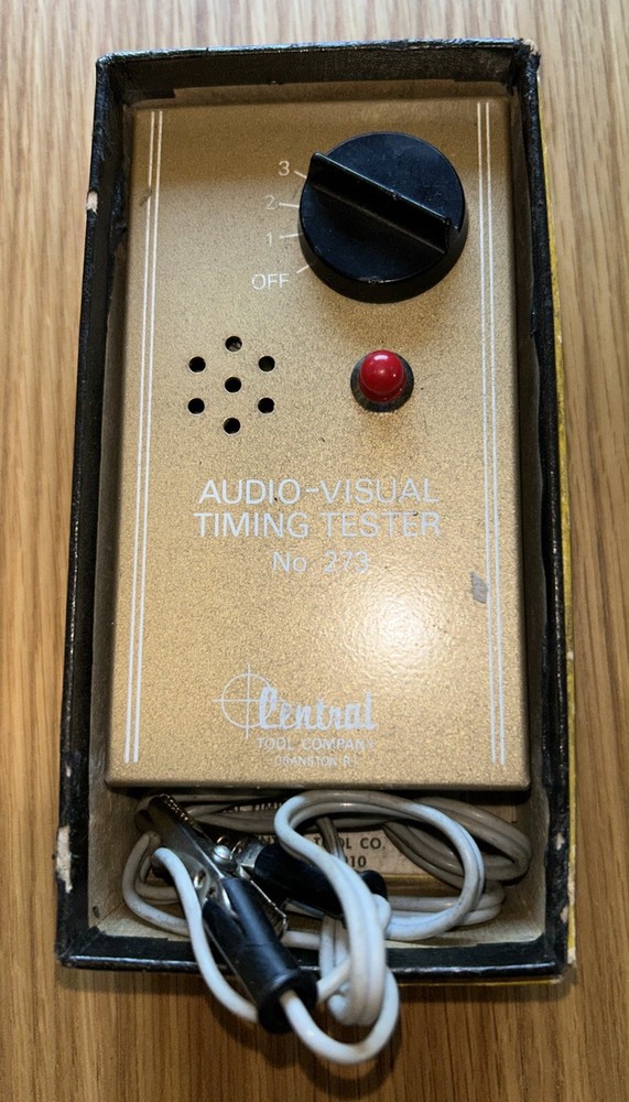 Central Tools Company # 273 Audio-Visual Tester w/box and paperwork - Untested