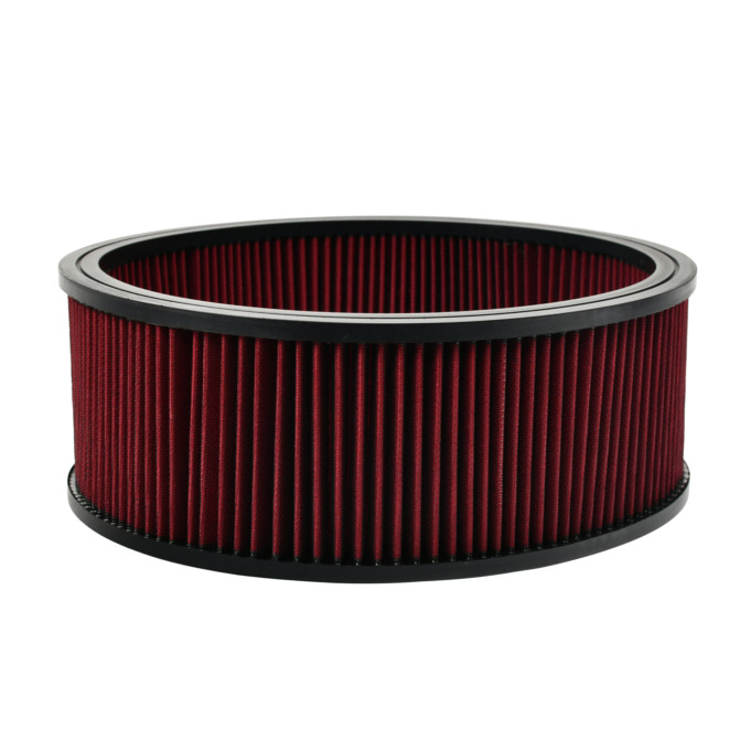14" X 5" Washable & Reusable Round Air Cleaner Filter Element Replacement Red