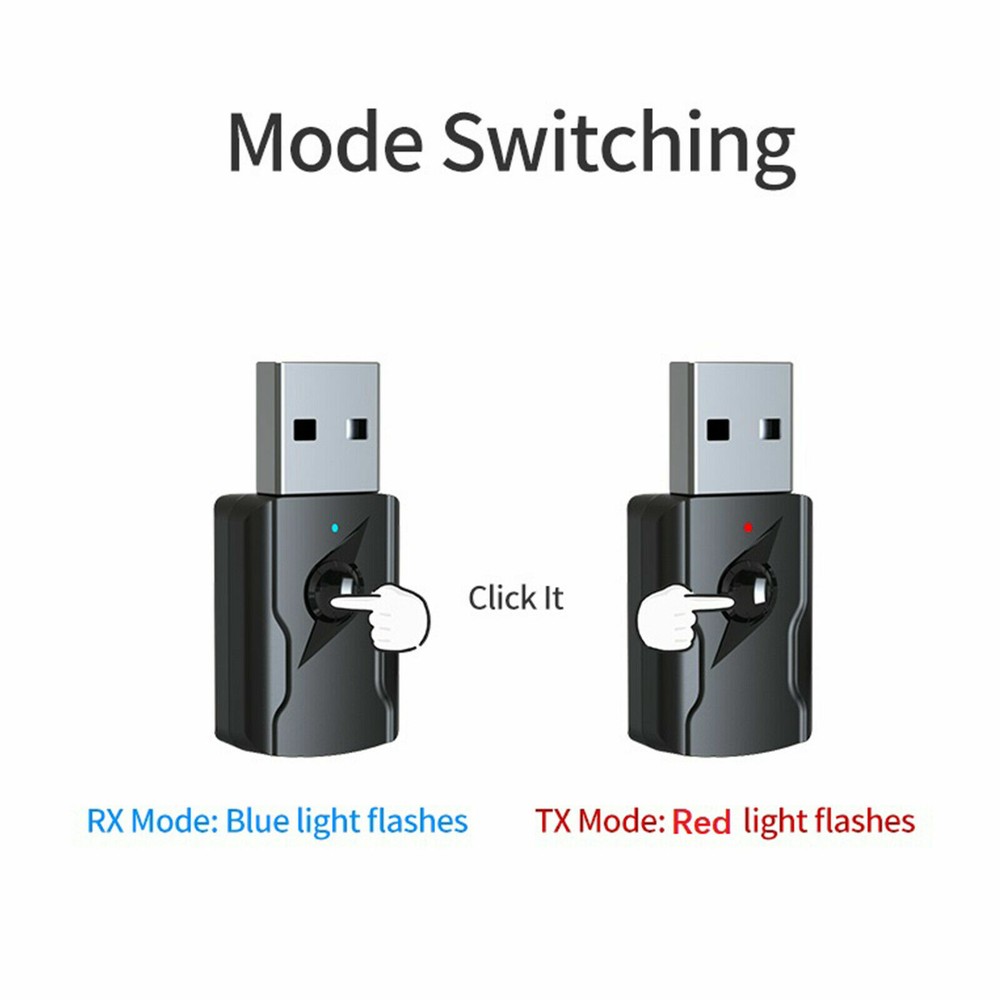 4IN1 Bluetooth 5.0 Transmitter & Receiver Wireless 3.5mm USB Aux Adapter for PC