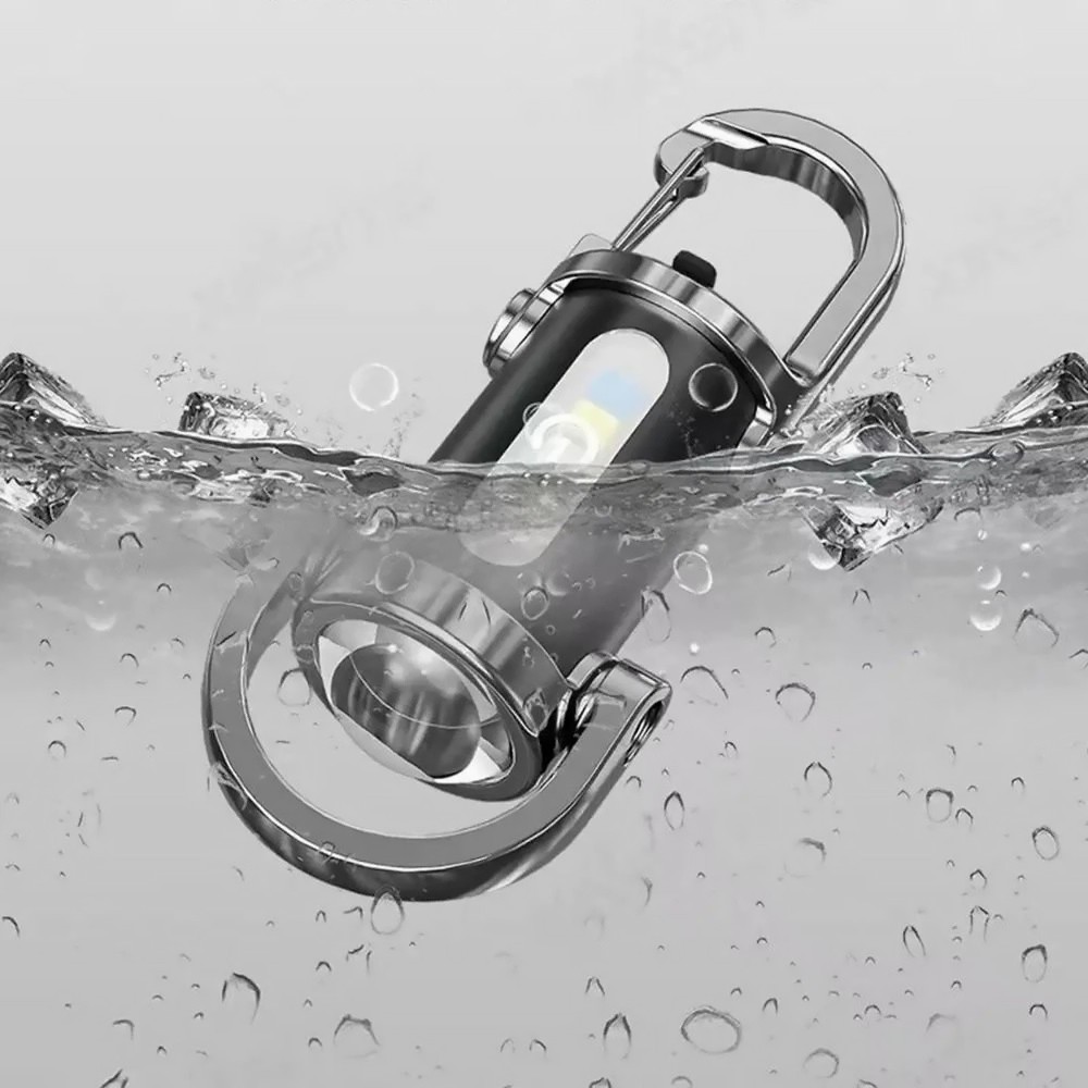 Rechargeable Keychain Flashlight Impact-Resistant, Compact Light for Outdoor