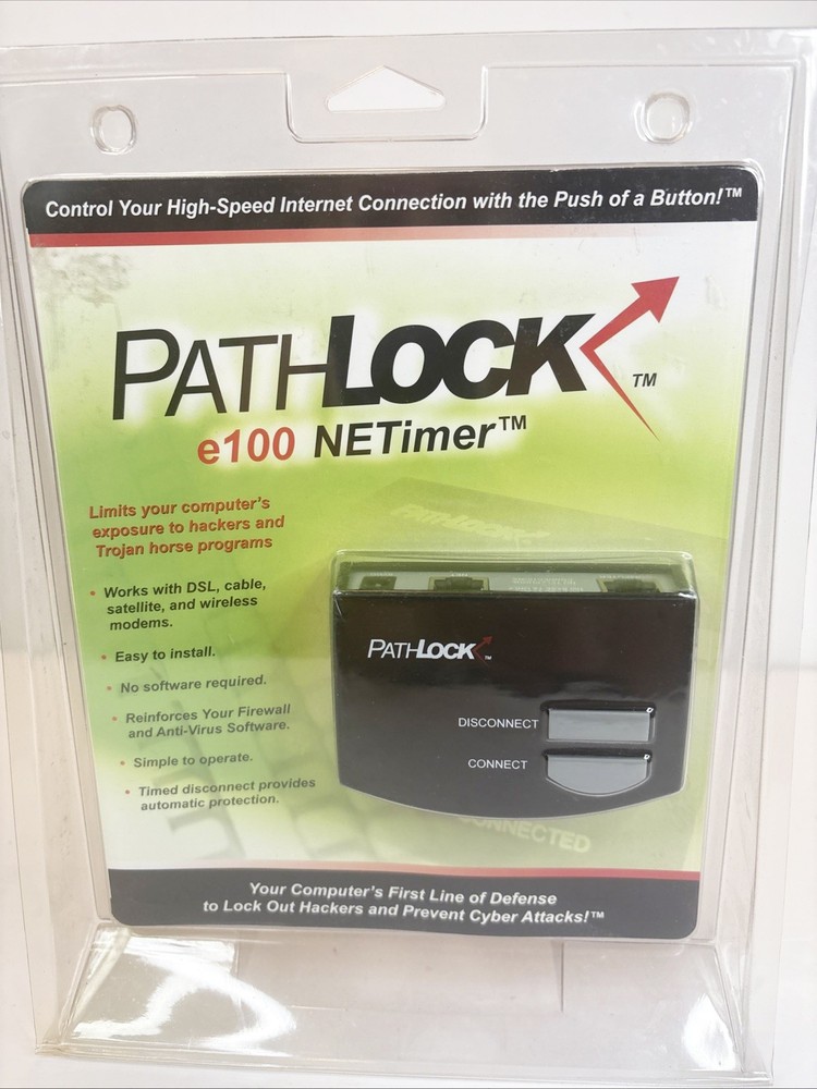 PathLock e100 NETimer Internet Security Timer DSL Cable Modem New Sealed