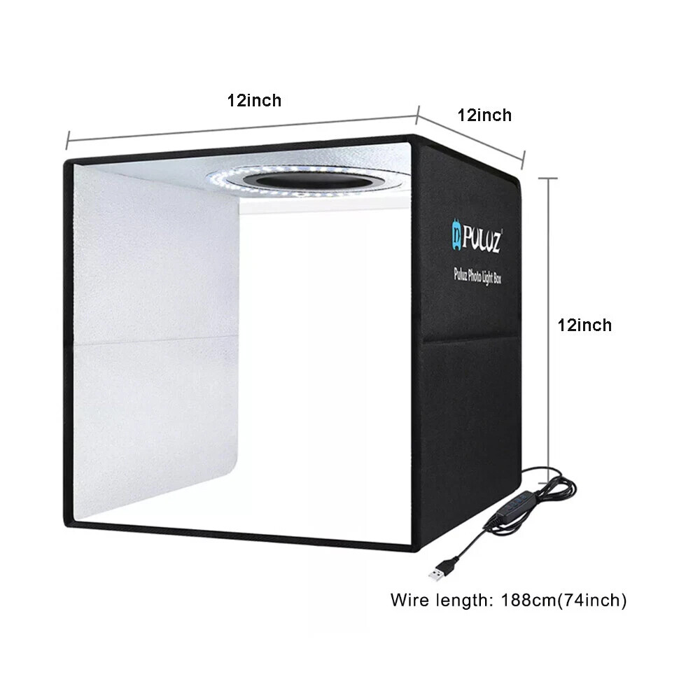 12"X12" LED Light Box Tent Portable Photo Studio Photography Shooting Background
