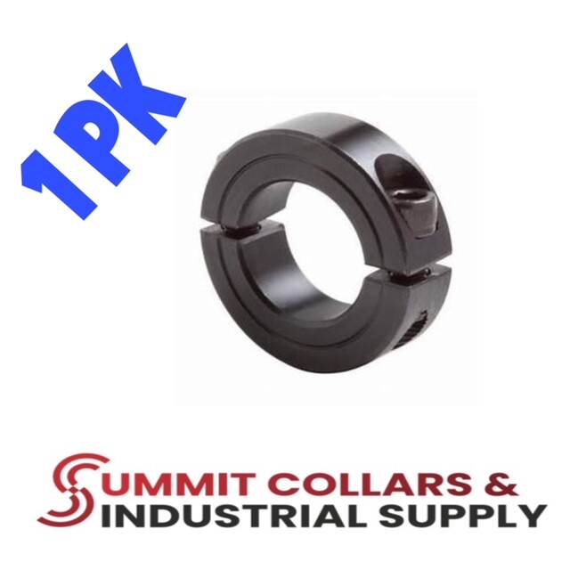 3/4” Bore DOUBLE SPLIT STEEL (1 PC) CLAMPING SHAFT COLLAR BLACK OXIDE