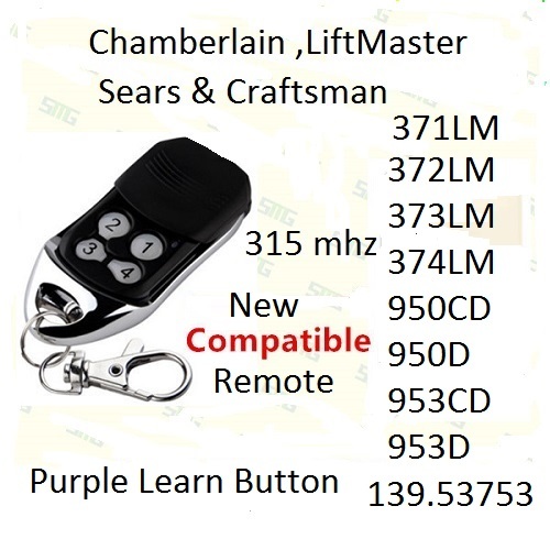 For LiftMaster 956D 953 Compatible Mini Remote Transmitter Key Chain 950D 956CD