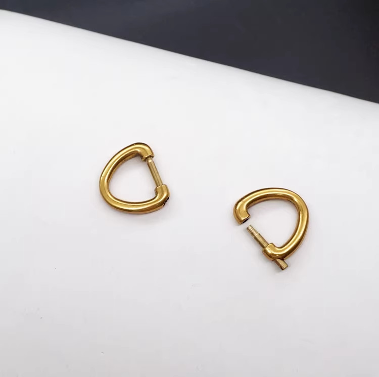 Small Triangle Screw-On D Ring for Handbag Hardware Replacement, Vintage Style