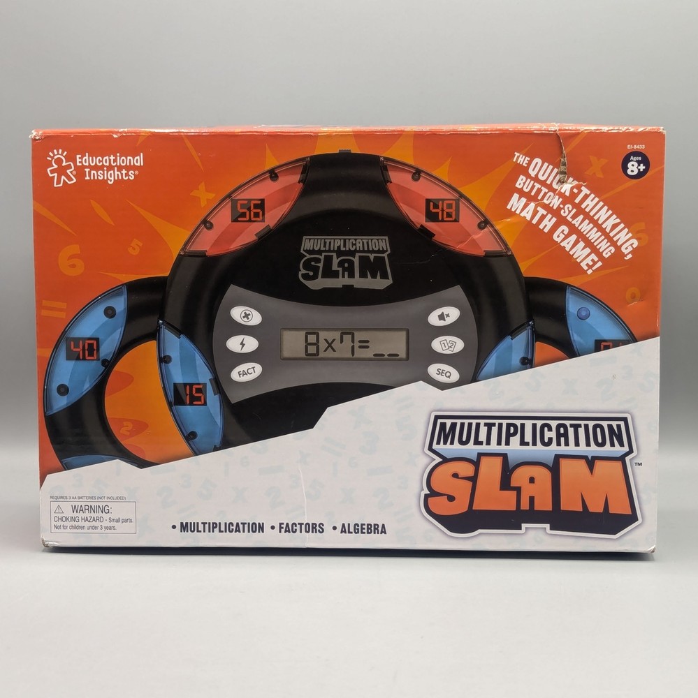 Educational Insights Multiplication Slam Handheld Electronic Math Game Ages 8+