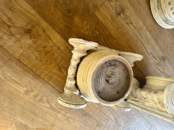 Antique wooden Corinthian columns