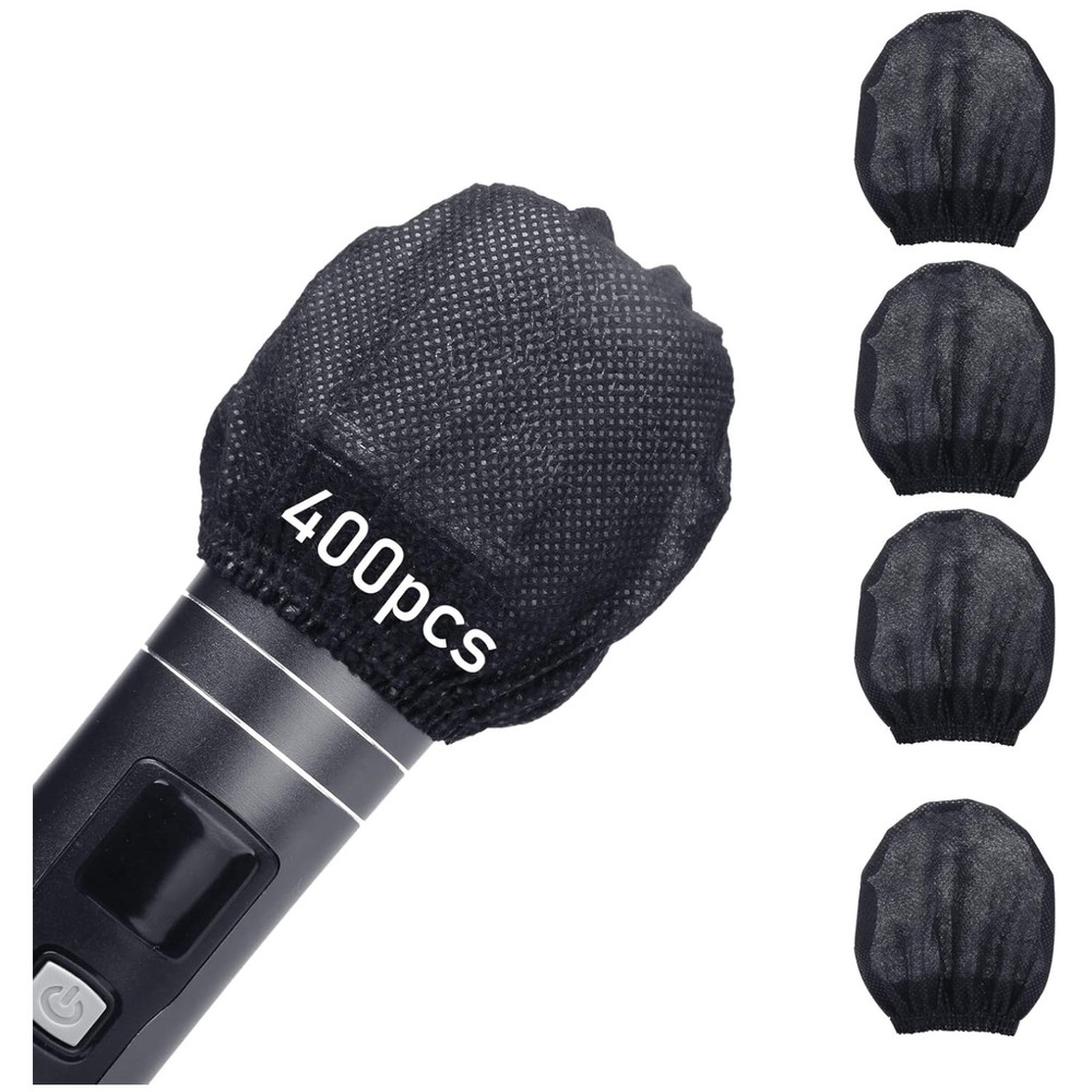 Sanitary Microphone Cover 400 Pack Black