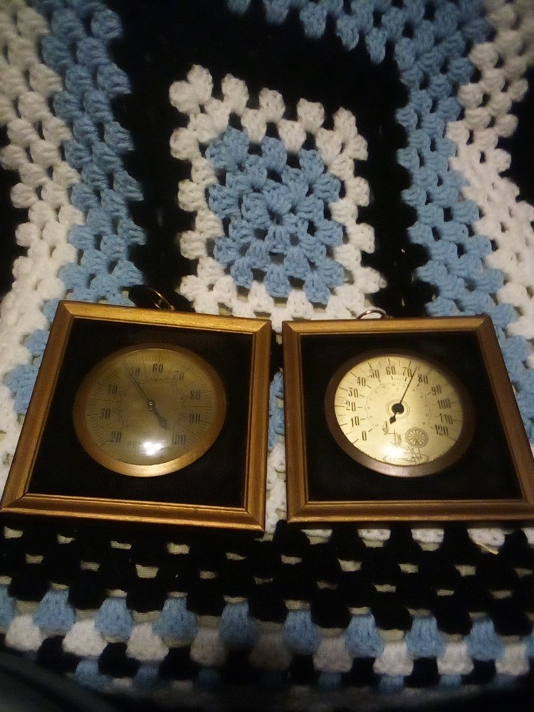 Vintage Indoor Thermometer And Hydrometer Set 6"