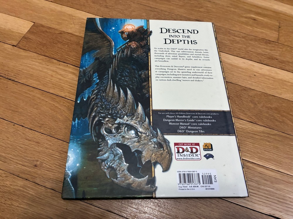 Dungeons & Dragons: Underdark HC 4e Original