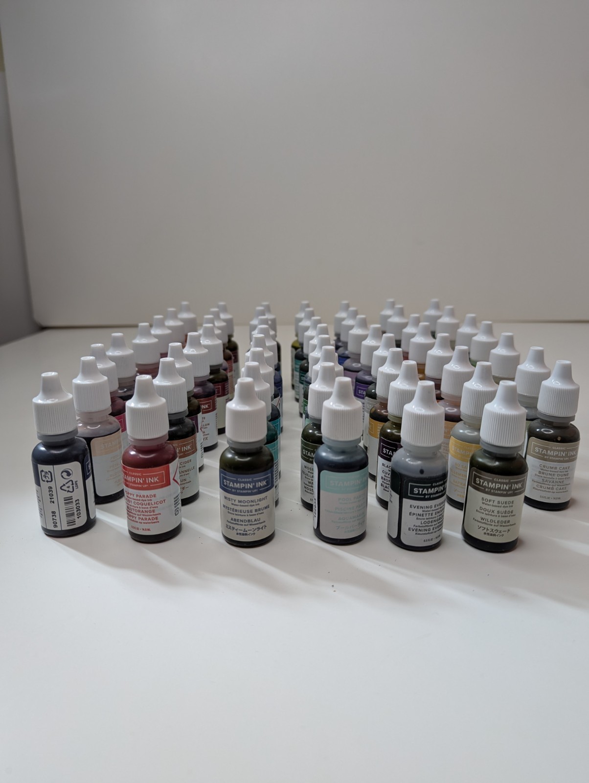 55 Bottles Stampin Up Ink Refill Lot Colors (Retired & Current) EUC