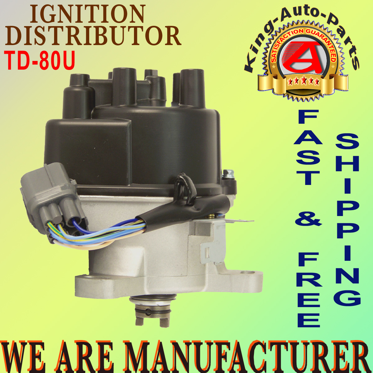 Distributor for 96-98 Honda Civic 1.6L SOHC Civic del Sol TEC D16Y7 D16Y TD-80U