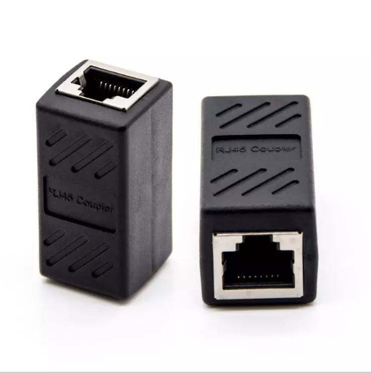 2pcs RJ45 Inline Coupler Cat7/Cat6 Ethernet Network Cable Extender Connector