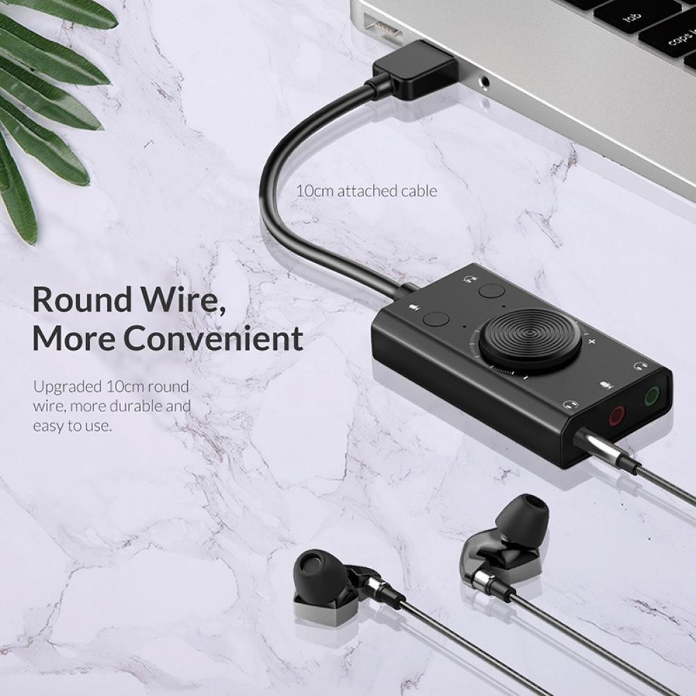Universal External USB Sound Card For Speaker Microphone Earphone Plug&Play