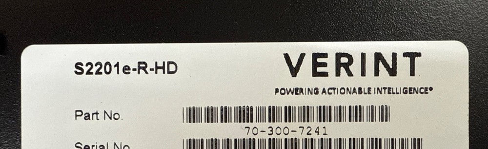 Verint S2201e-R-HD Decoder 70-300-7241