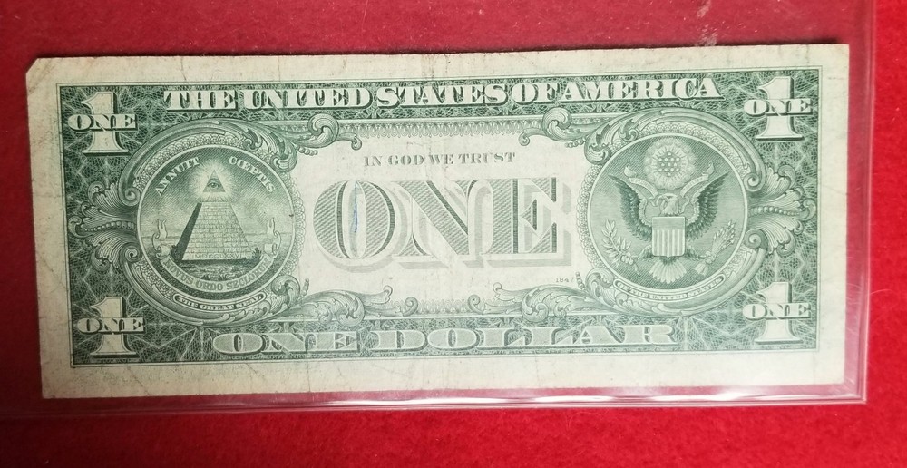 1974 $1 Dollar ERROR Note. *Misallignment* Circulated Condition ~ERROR~