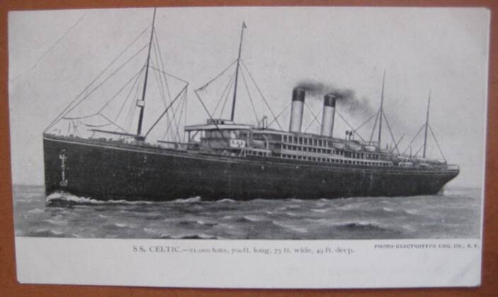 CELTIC (White Star) c1905 Photo-Electrotype card