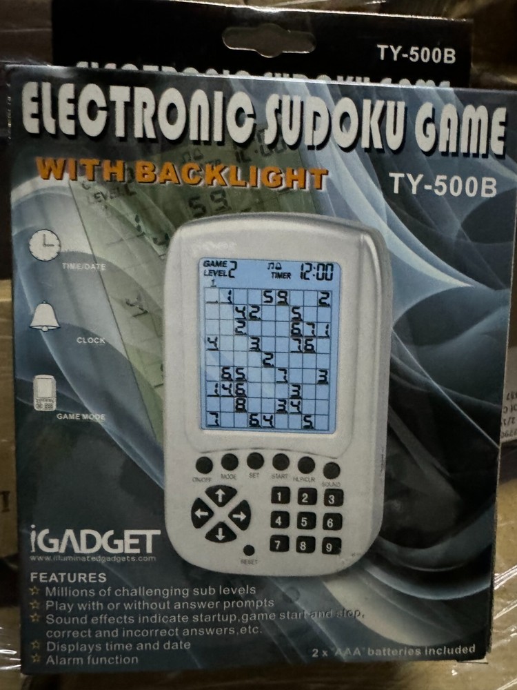 illuminated Sudoku Handheld Electronic Game New in Box