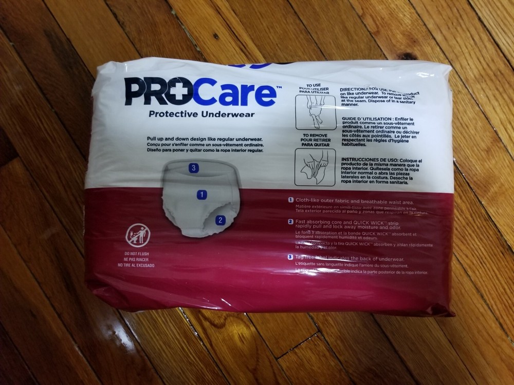 Procare Protective Underwear pullup Style absorbency Medium 20 Pack