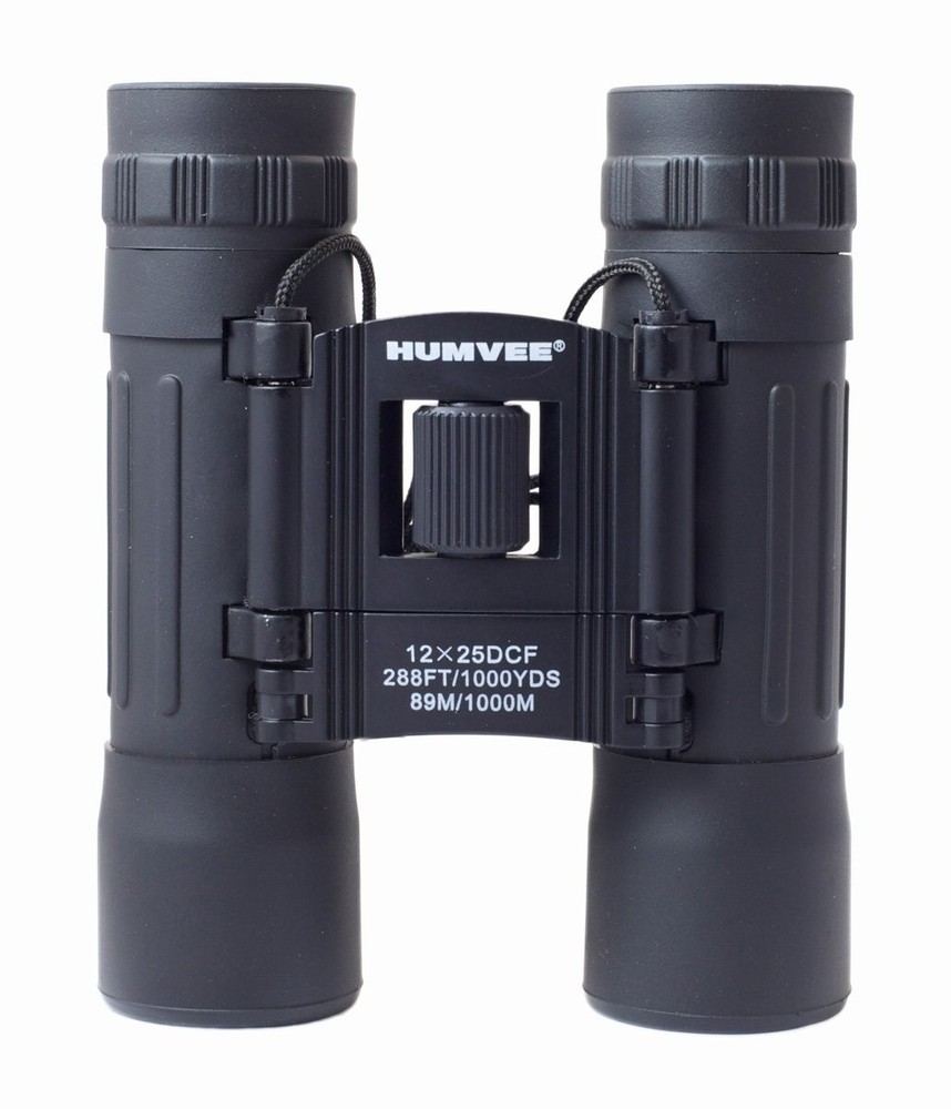 Humvee HMV-B-8X21B Rubber Armor Compact Binocular with Anti-Reflective Ruby Red