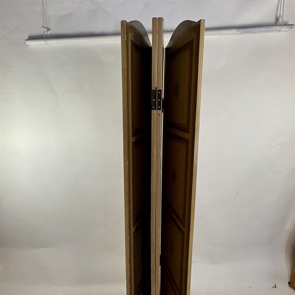 Vintage Hand Painted 4 Panel Wall Divider Screen 64" - Local Pickup Only
