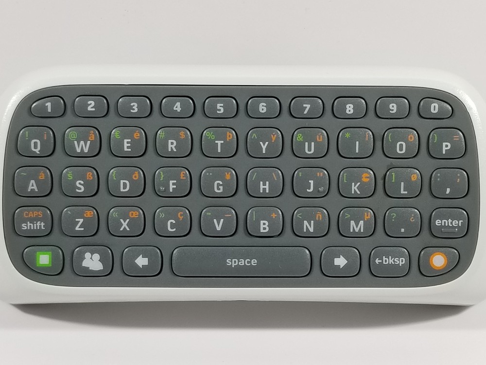 ¤ Official White Chat Pad Controller Keyboard Wired Microsoft Xbox 360 OEM Teste