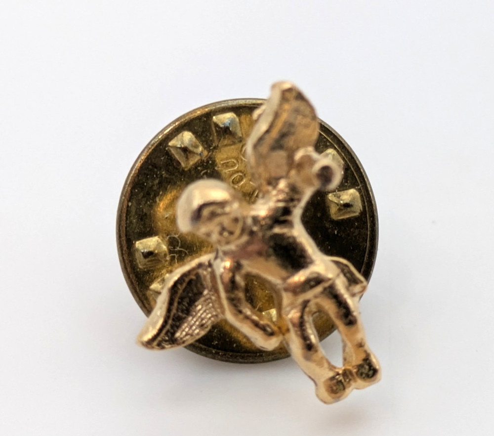 Small Gold Toned Angel Tack Pin