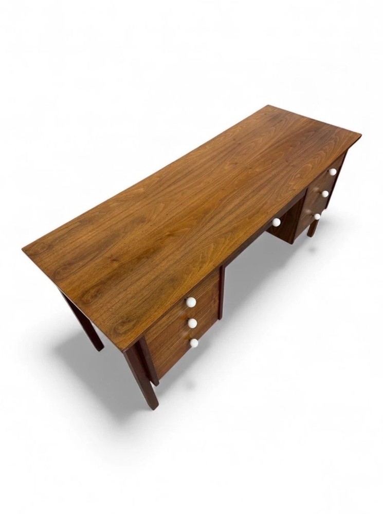 Mid-Century Modern Walnut Writing Desk