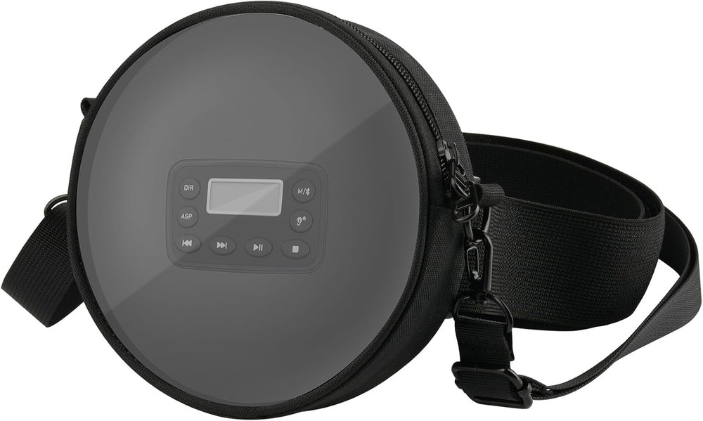 CD Player Storage Bag 6" Disk Case Adjustable Shoulder Strap Waist Band Window
