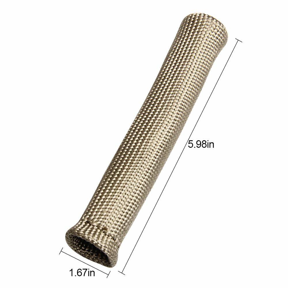 8PCS 2500°F TITANIUM SPARK PLUG WIRE BOOTS HEAT SHIELD PROTECTOR SLEEVE SBC BBC