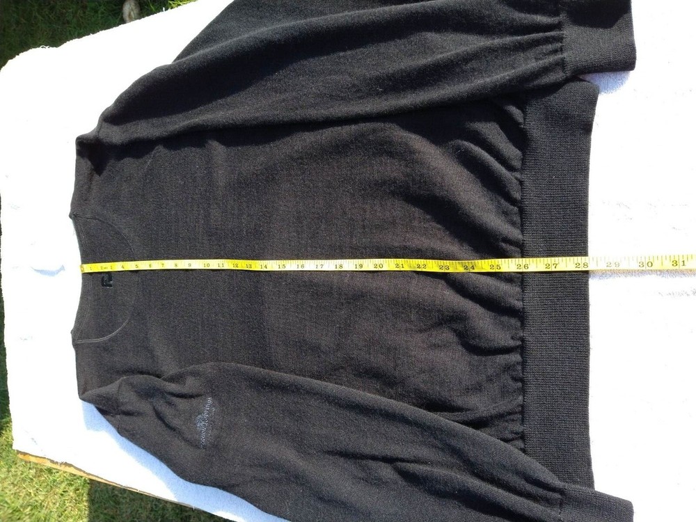 FOOTJOY BLACK WOOL PULLOVER GOLF SWEATER SIZE XL