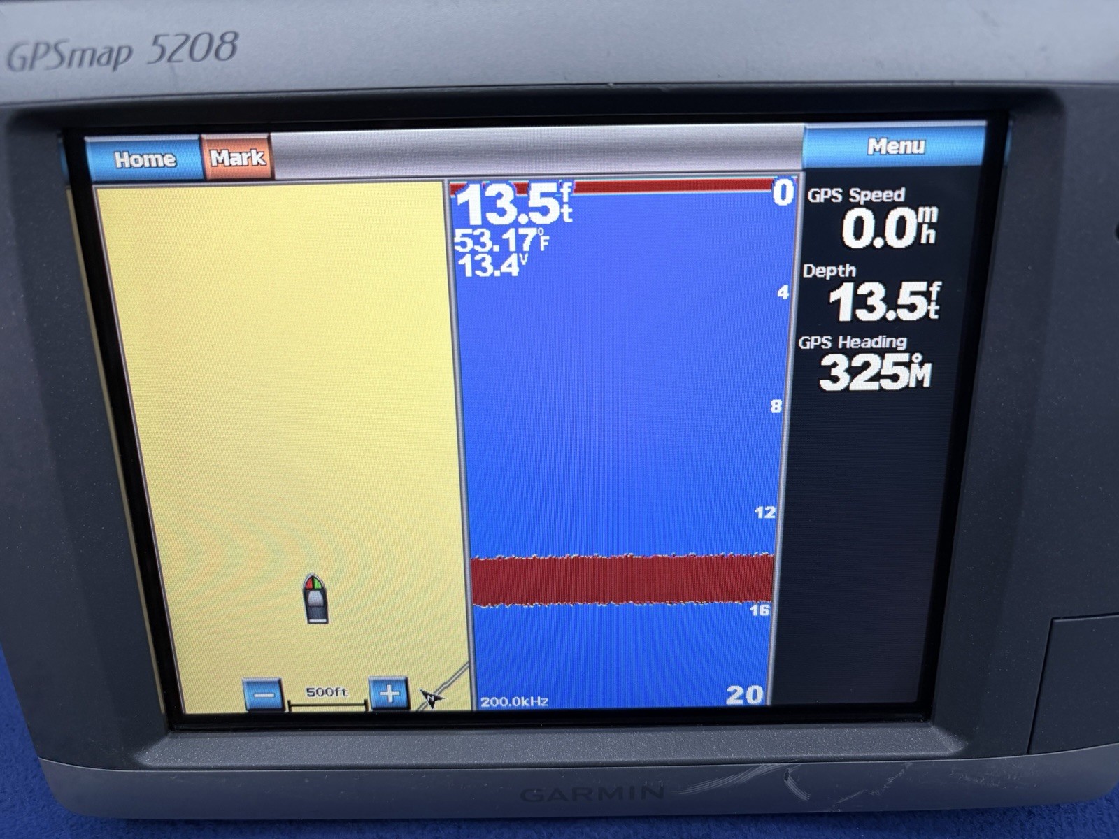 Garmin GPSmap 5208 GPS Chartplotter Multifunction Display Unit- Tested Working