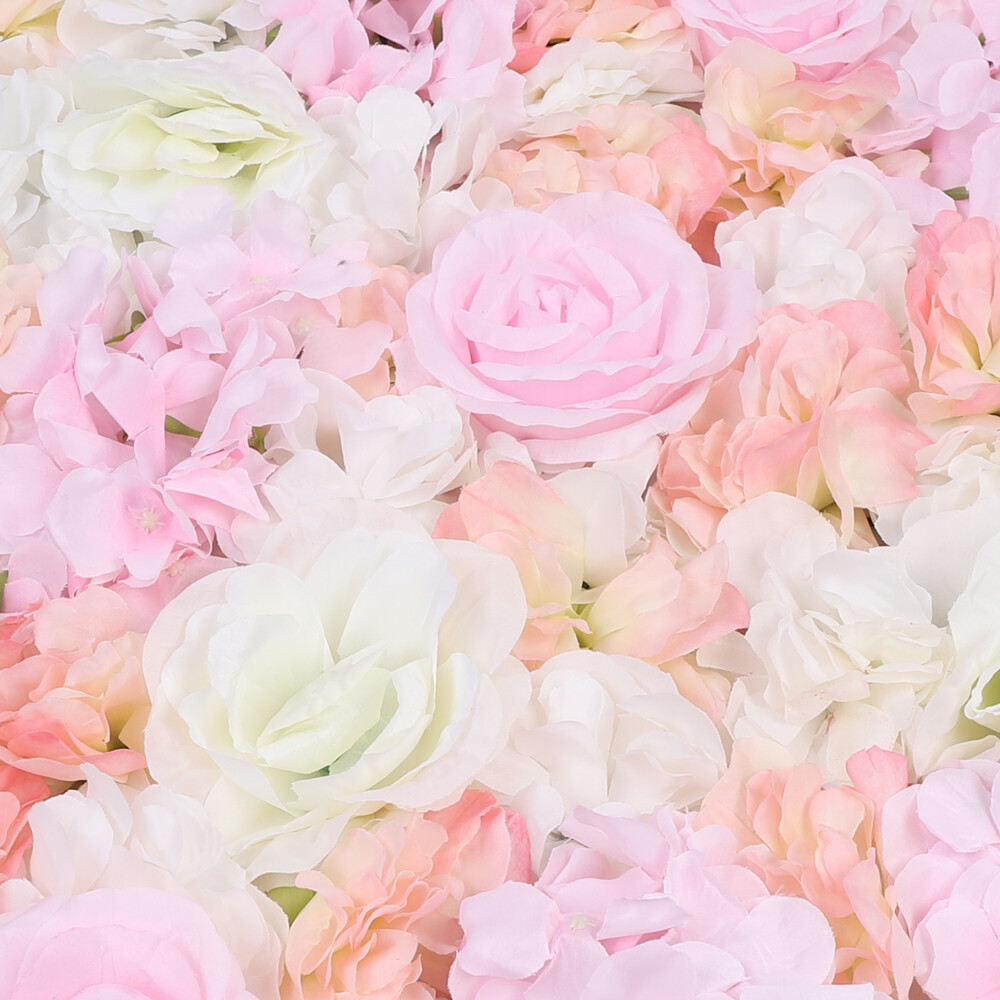 Artificial Rose Silk 3D Flower Wall Panel Wedding Party Backdrop Decor 60cmX40cm