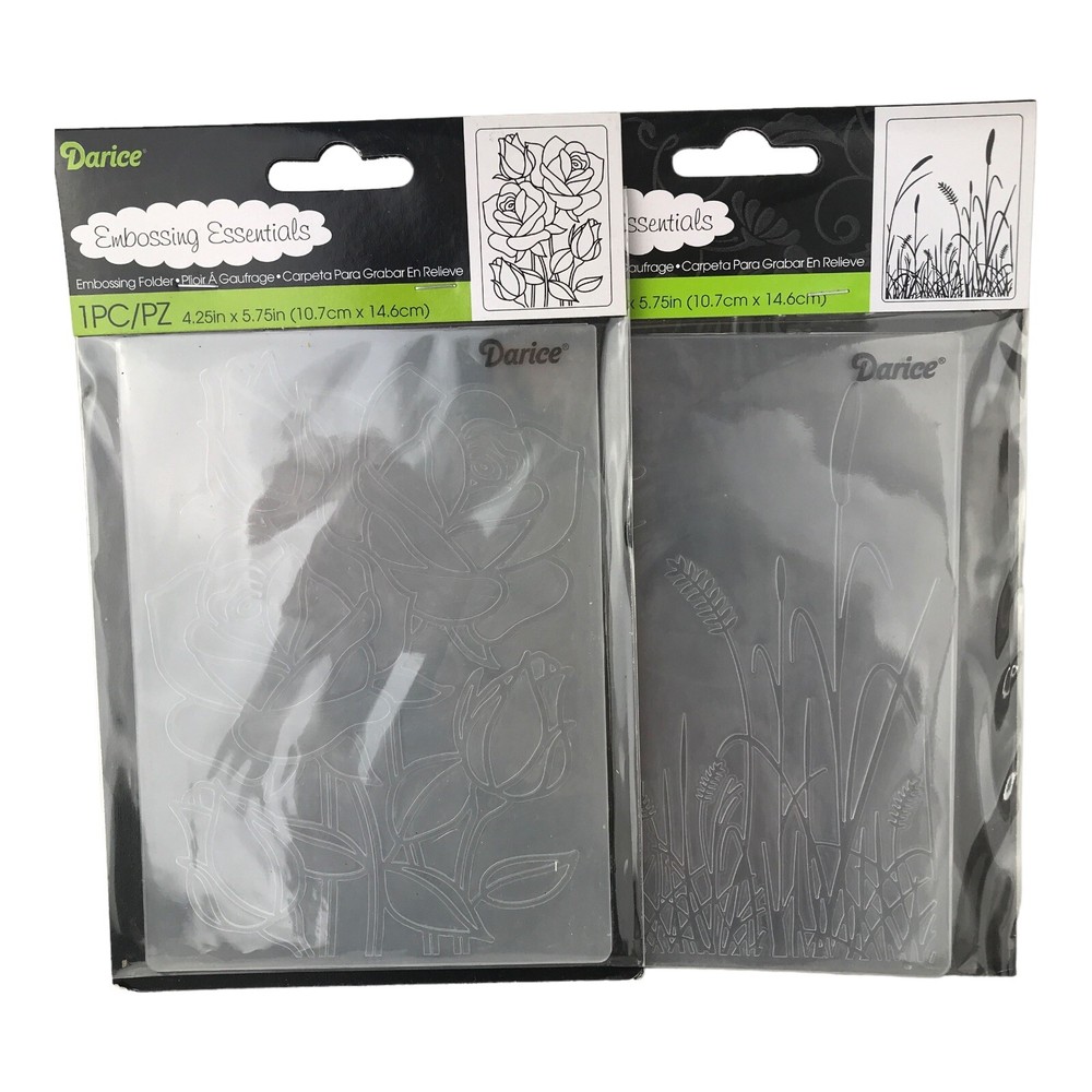 Darice Embossing Folders Mozaic Rose Grass