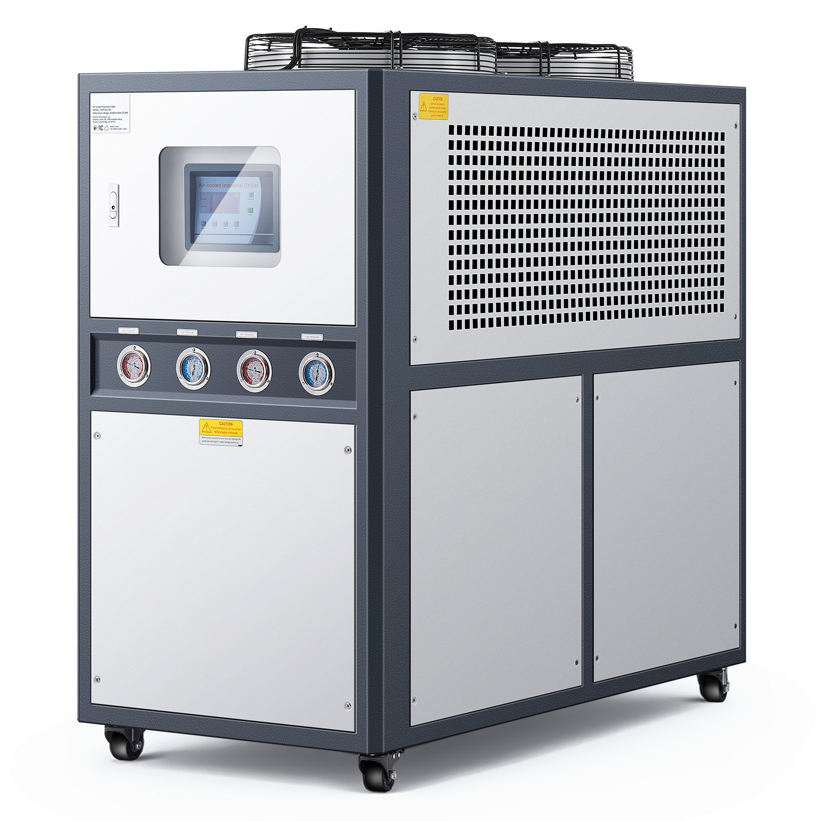 Uimoso Industrial Air-Cooled Water Chiller, 12.3HP, 37-Gallon Tank, LED Screen