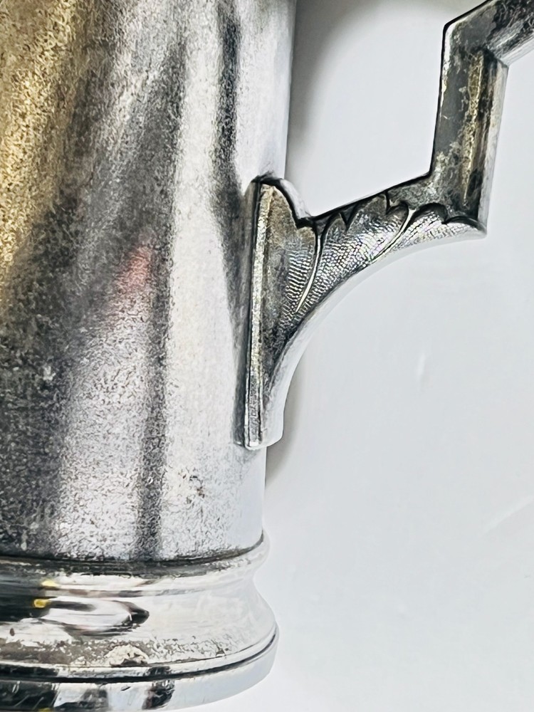 Antique Wilcox Silver Co. Ceramic Lined Silver Pitcher-Circa 1880