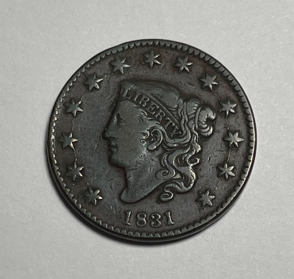 1831 Large Cent (#7884) Nice VF-XF.