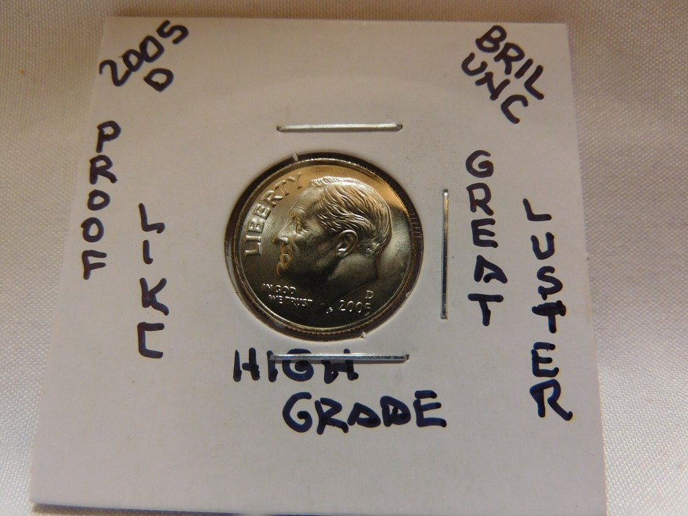 *2005 D Uncirculated Roosevelt Dime Proof Like From US Mint  Set*