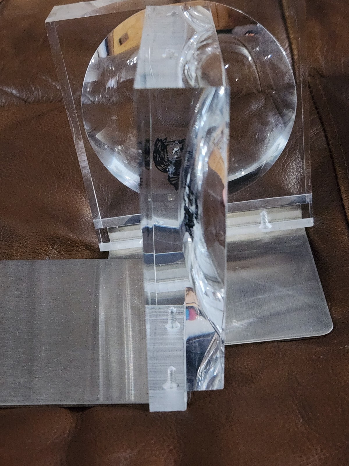 Vintage Upjohn Sales Academy Acrylic Bookends Pharmaceutical Co.