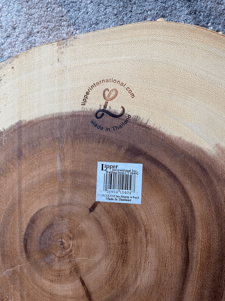 Lipper Wood Tree Stump Center Piece