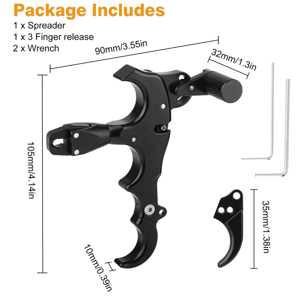 Archery Release Aids Adjustable Wrist Caliper Trigger Compound Bow Hunting