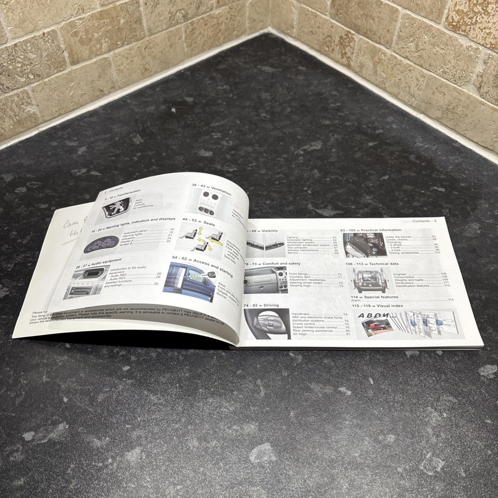 PEUGEOT PARTNER VAN Handbook