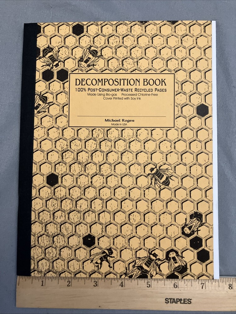 2012 Michael Roger Honeycomb Decomposition Notebook Offset Cut Cover  Soy Ink