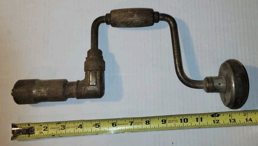 Vintage Hand Ratcheting Reversible Brace Drill