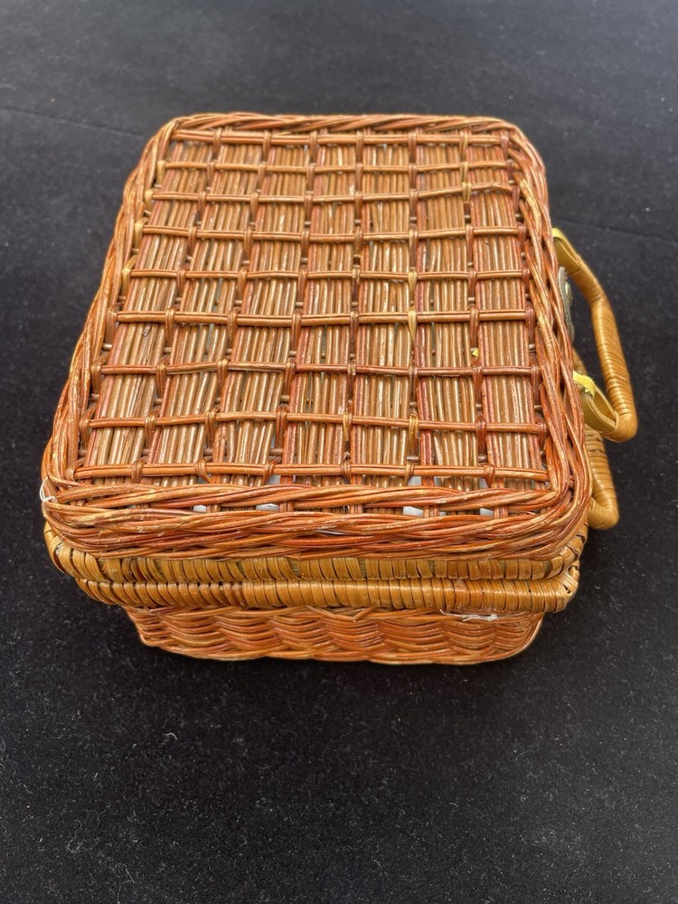 Children's Miniature Wicker Picnic Basket