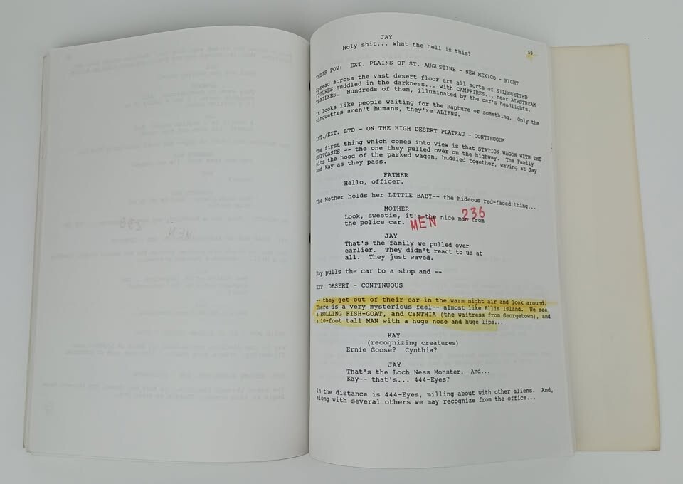 Men In Black: Second Draft movie script from Art Illustrator